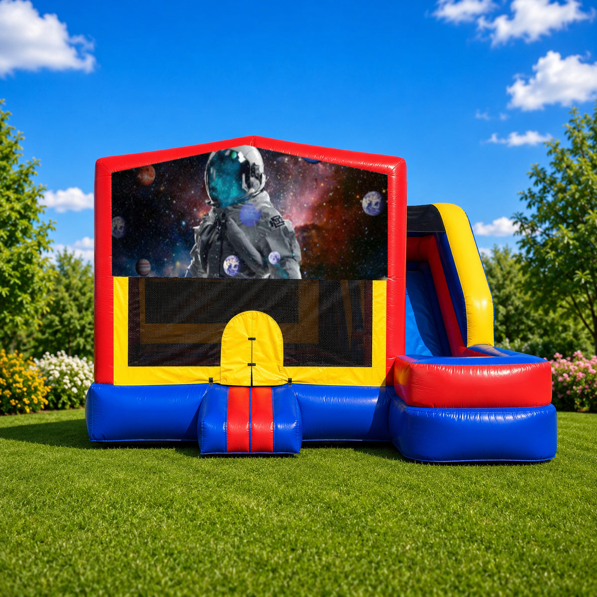 Space / Astronauts Medium External Slide Jumping Castle