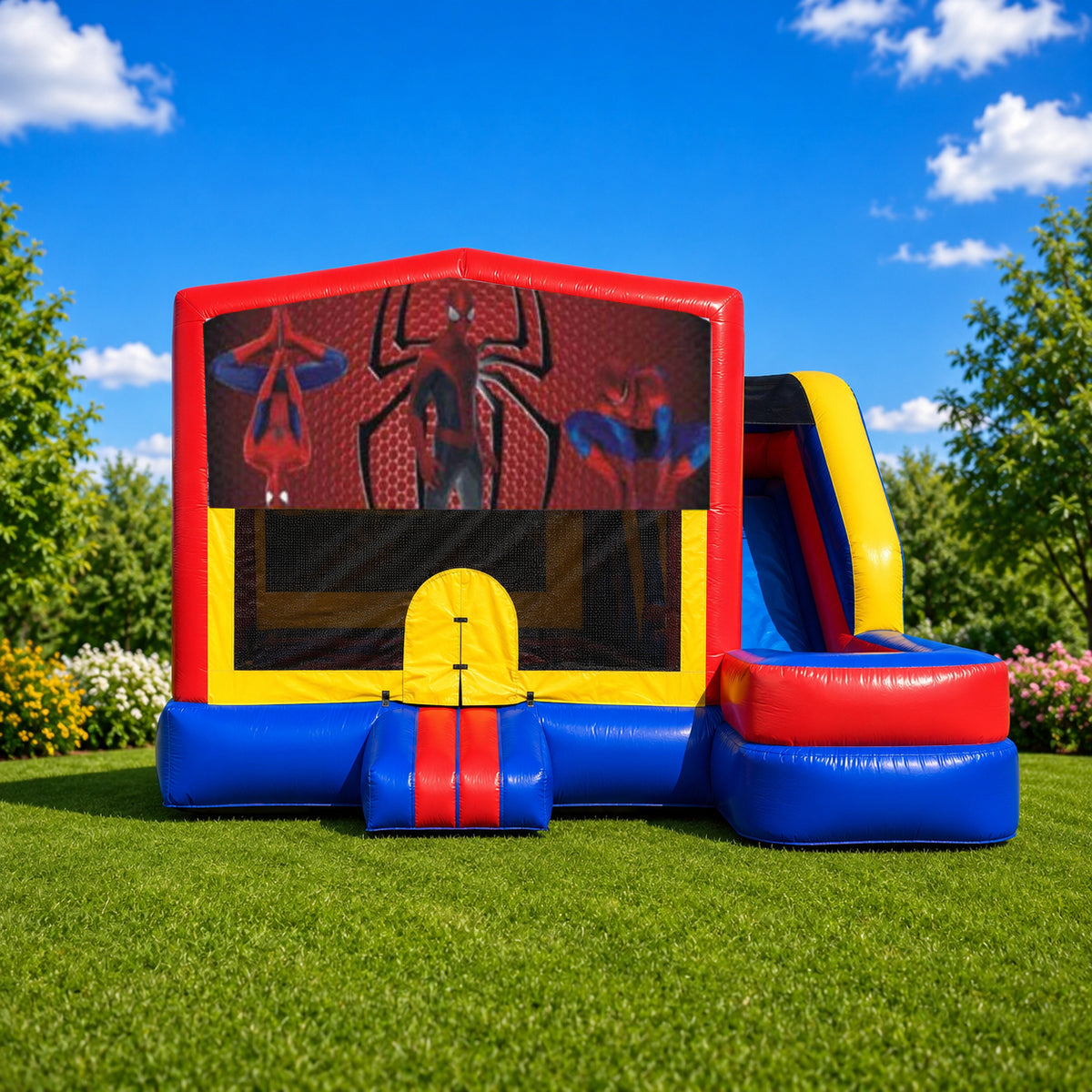 Spiderman Medium External Slide Jumping Castle
