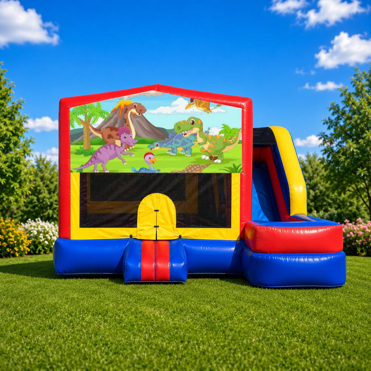Dinosaur #2 Medium External Slide Jumping Castle