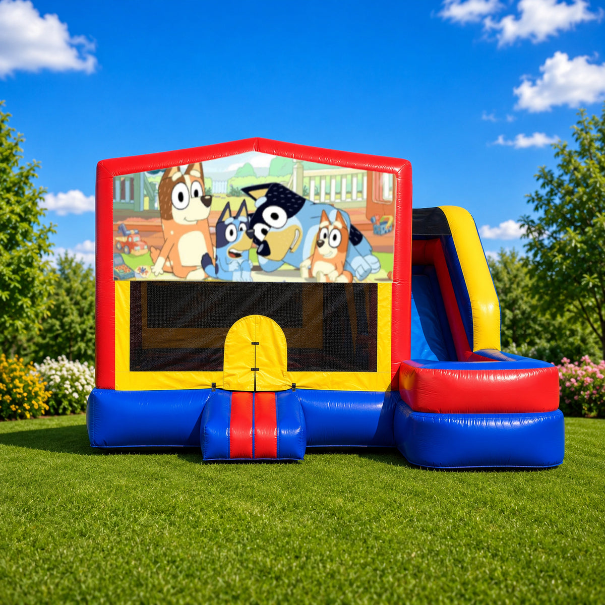Bluey Medium External Slide Jumping Castle