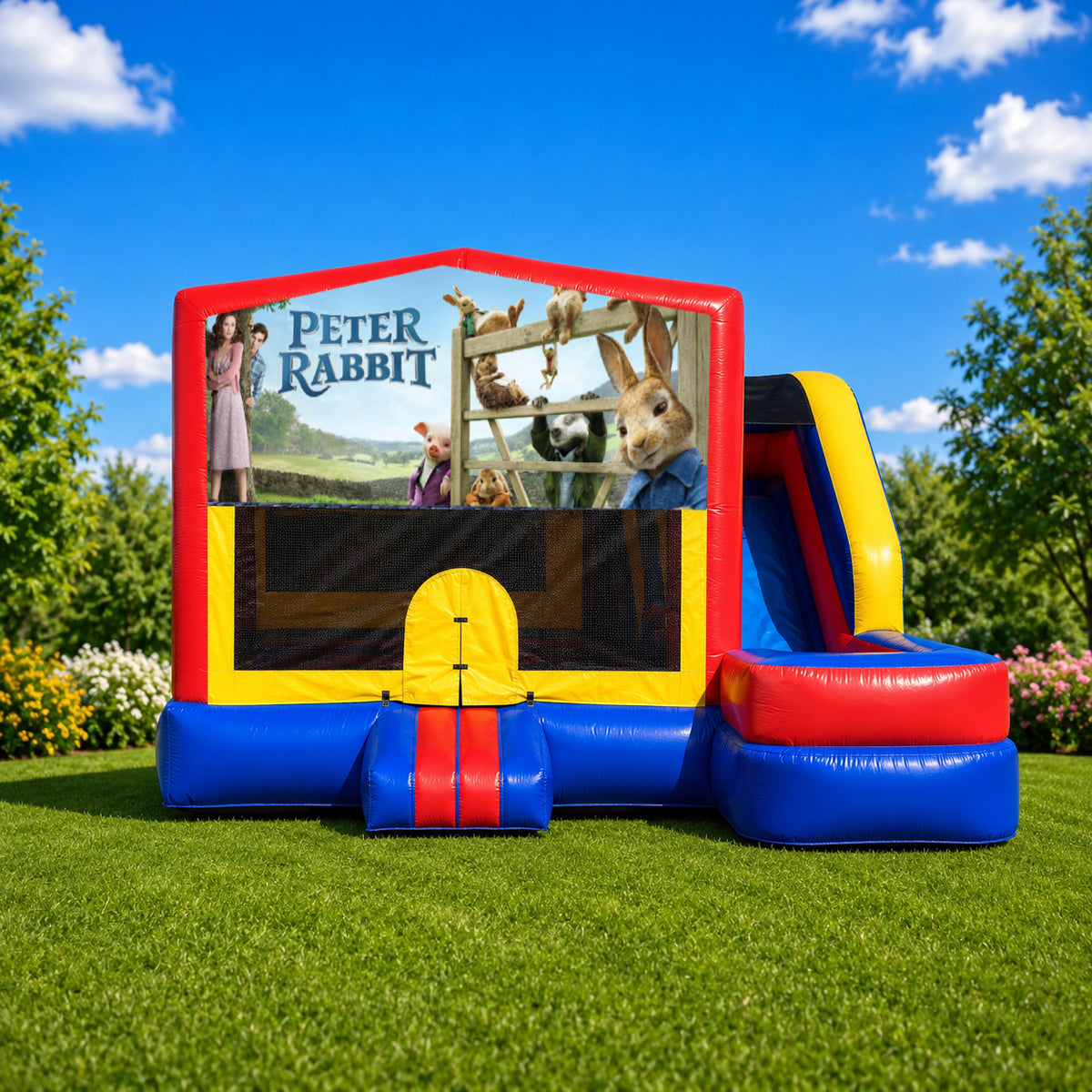 Peter Rabbit Medium External Slide Jumping Castle