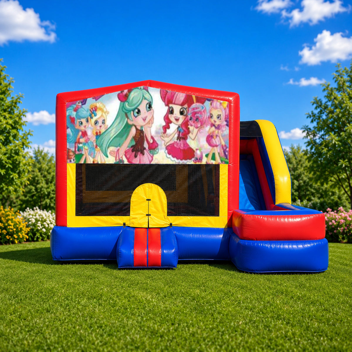 Shopkins Medium External Slide Jumping Castle