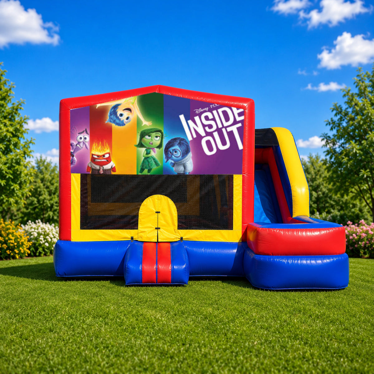 Inside Out Medium External Slide Jumping Castle