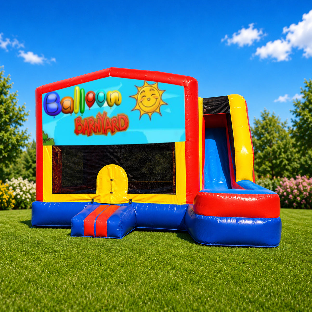 Balloon Barnyard Medium External Slide Jumping Castle