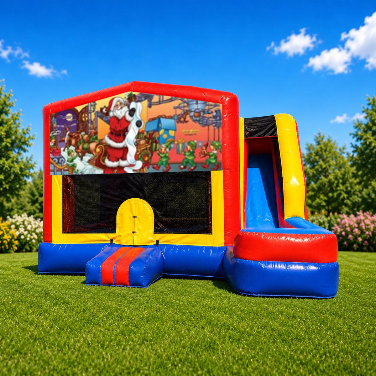 Christmas #1 Medium External Slide Jumping Castle