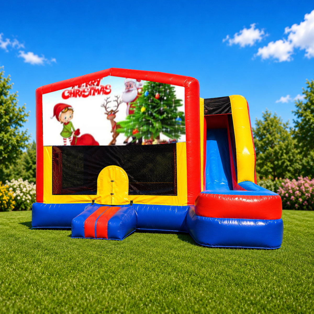 Christmas #9 Medium External Slide Jumping Castle