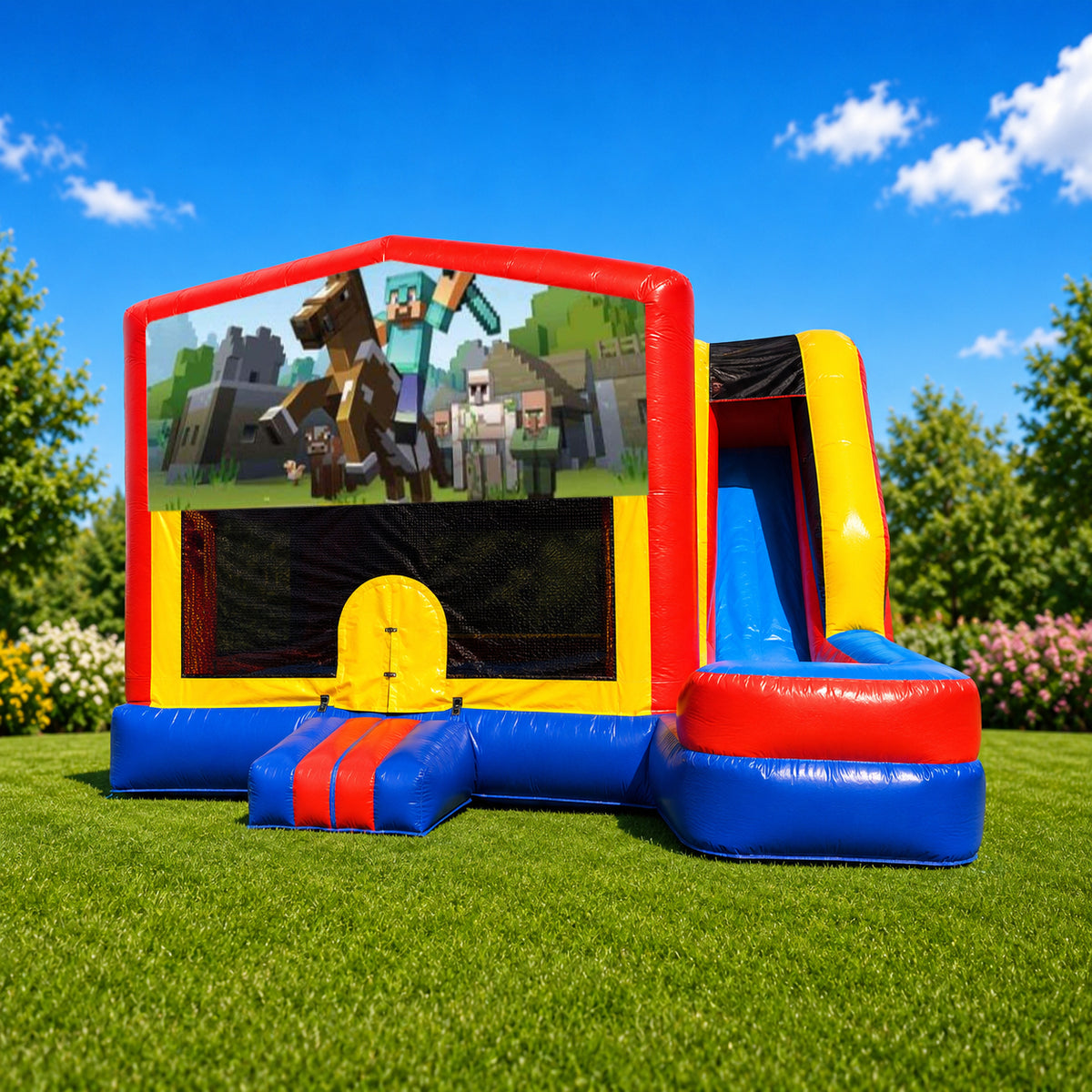 Minecraft Medium External Slide Jumping Castle