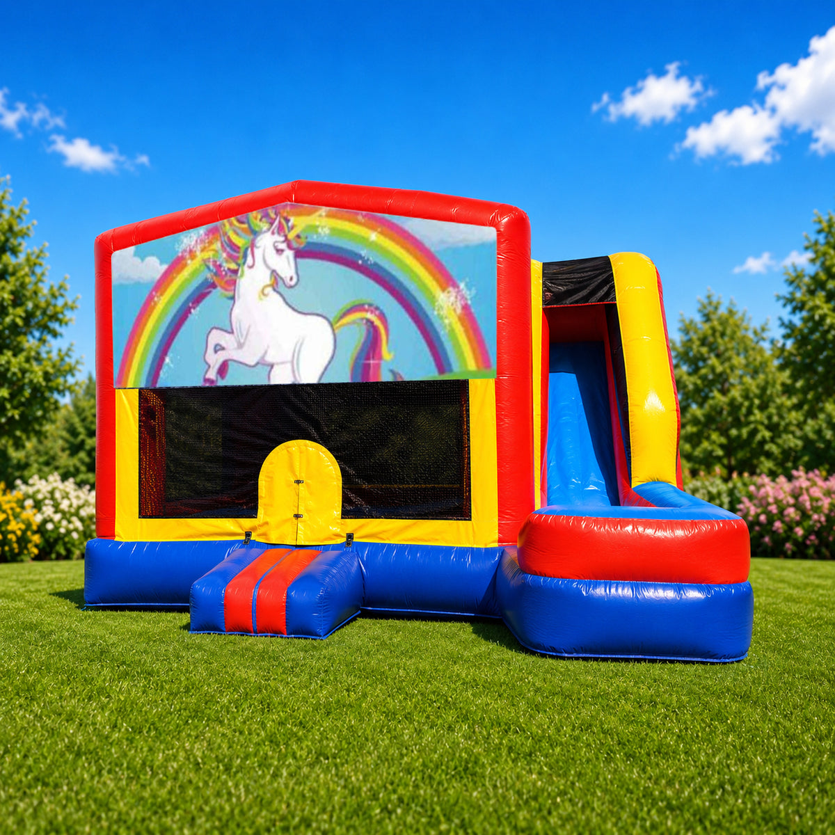 Unicorn Medium External Slide Jumping Castle