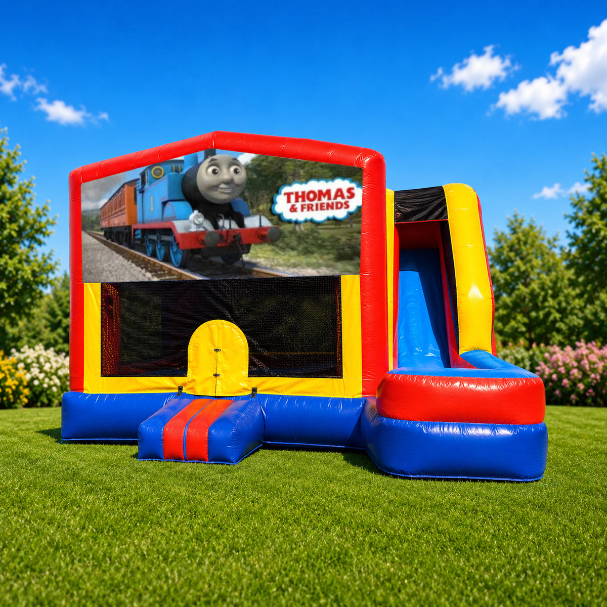 Thomas the Tank Medium External Slide Jumping Castle