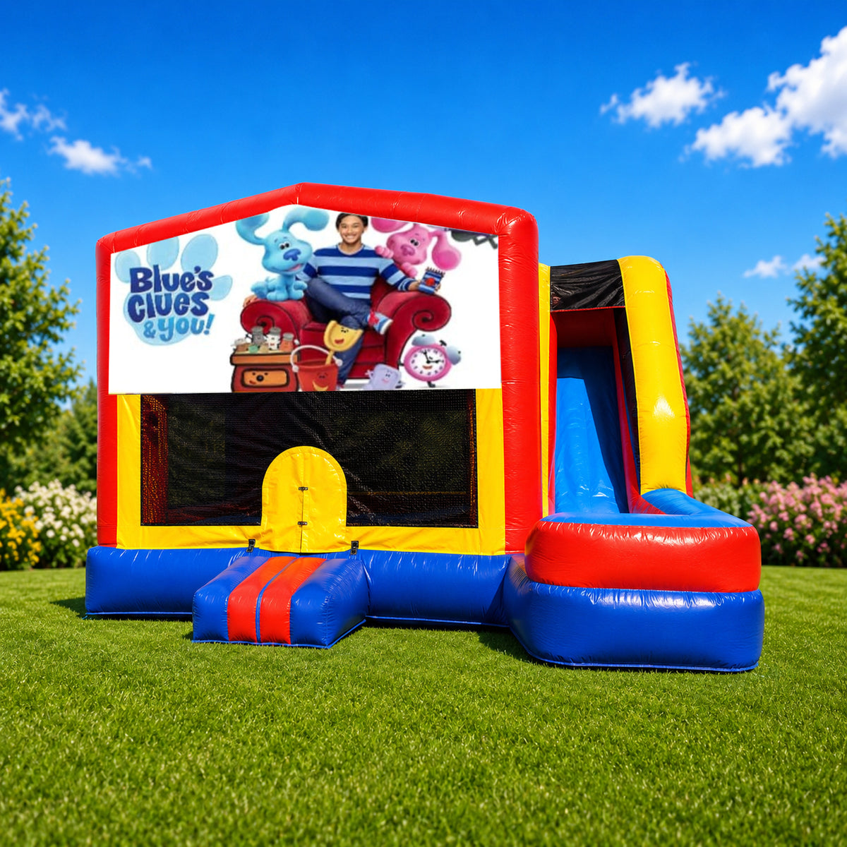 Blues Clues #2 Medium External Slide Jumping Castle