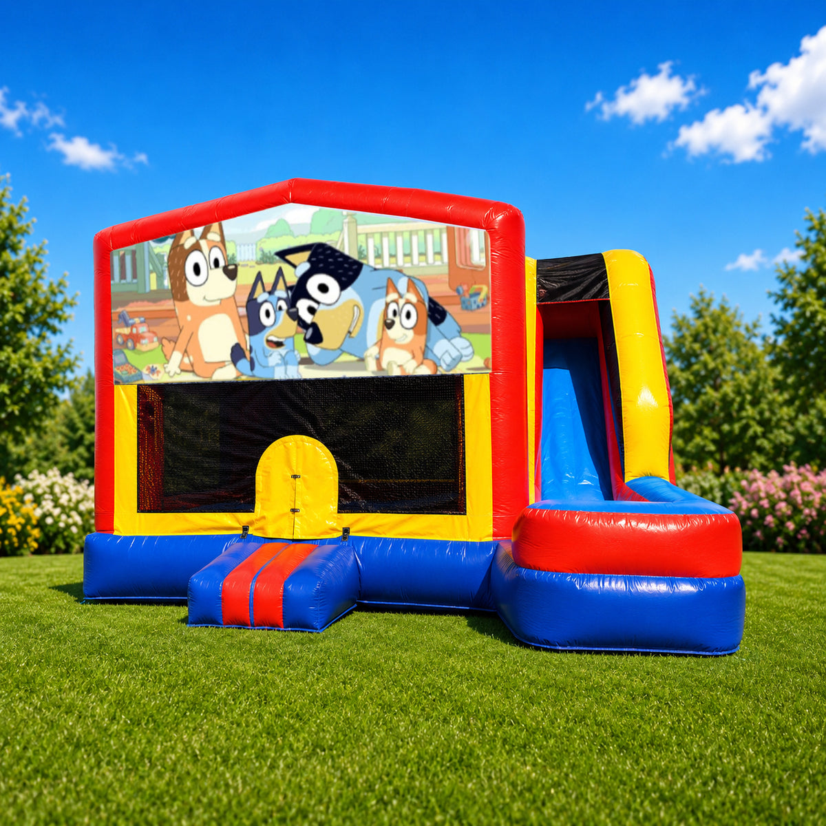 Bluey Medium External Slide Jumping Castle