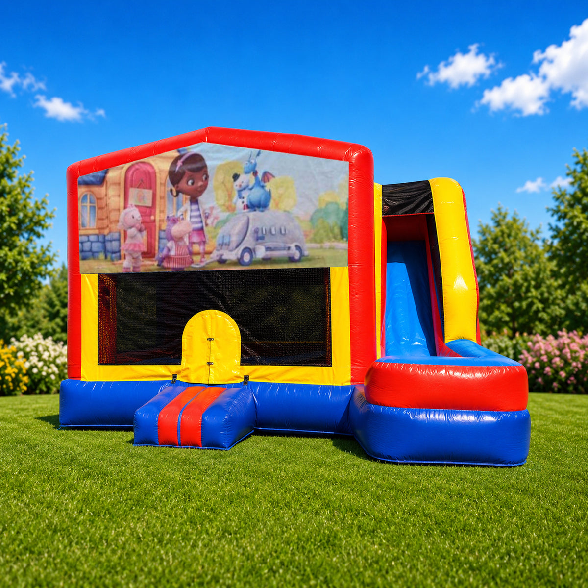Doc McStuffins Medium External Slide Jumping Castle