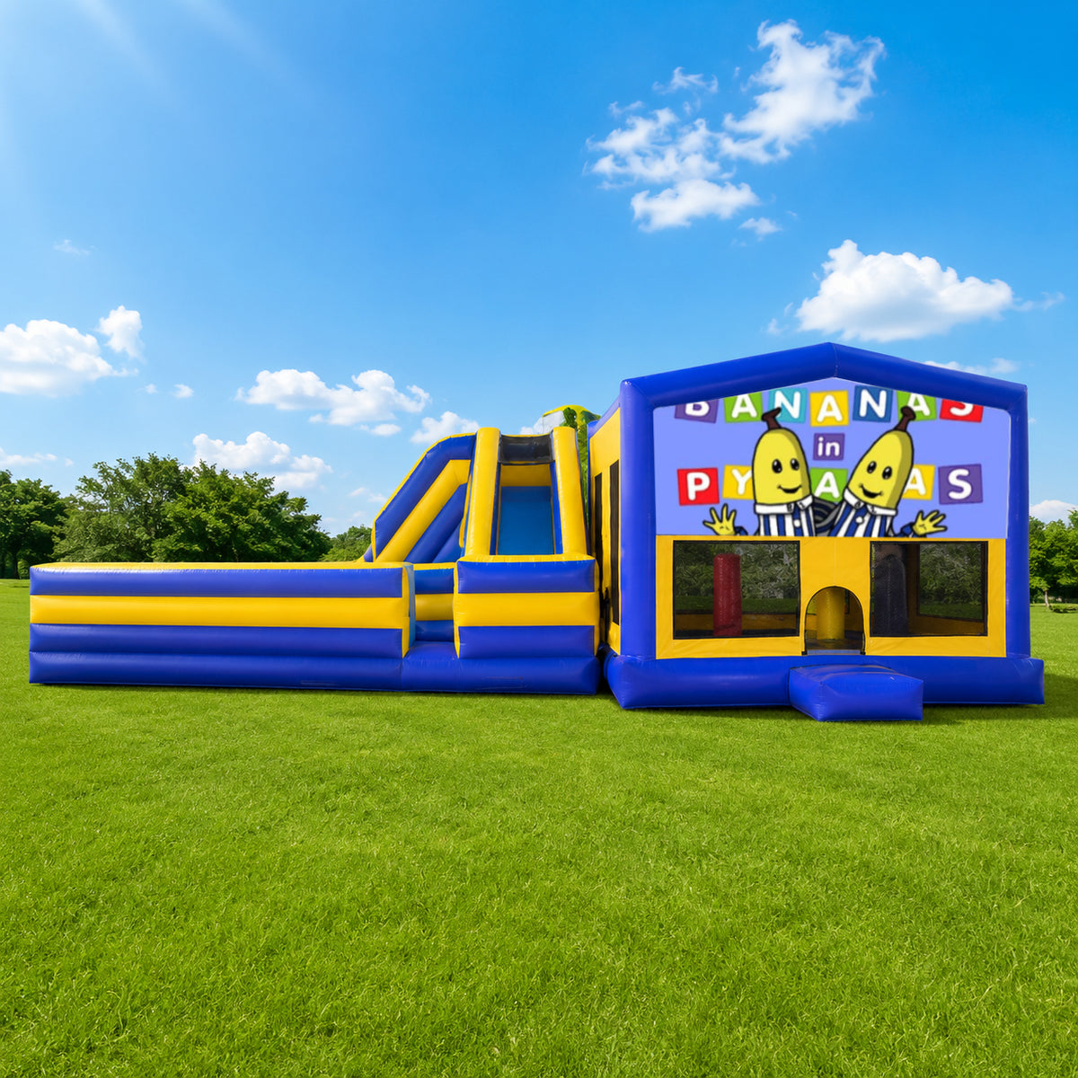 Bananas in Pyjamas Obstacle Mega Combo Jumping Castle