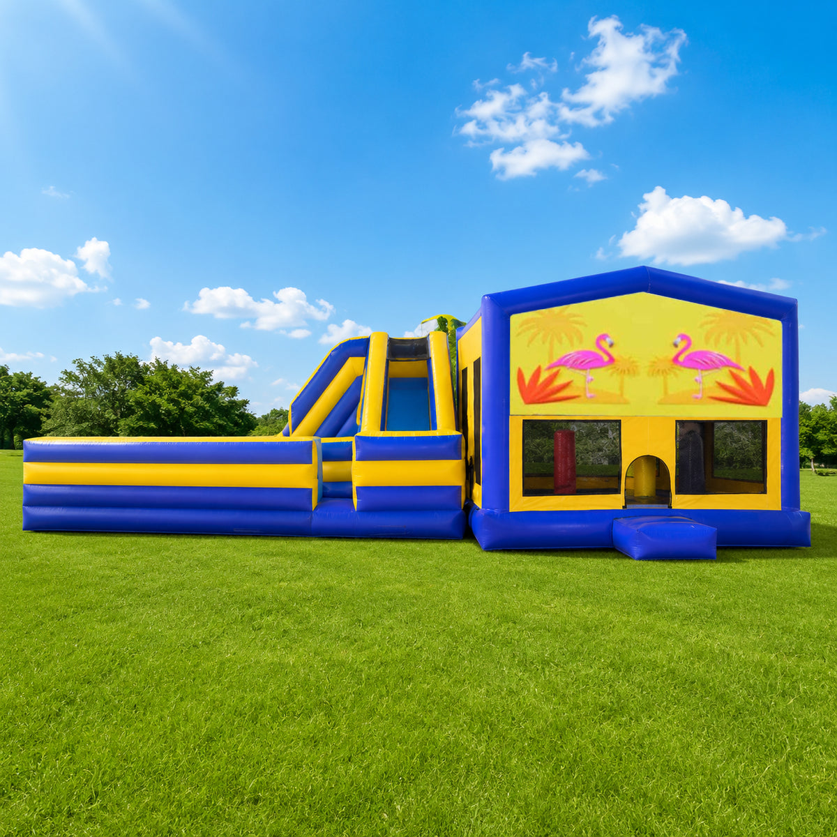 Flamingos Obstacle Mega Combo Jumping Castle
