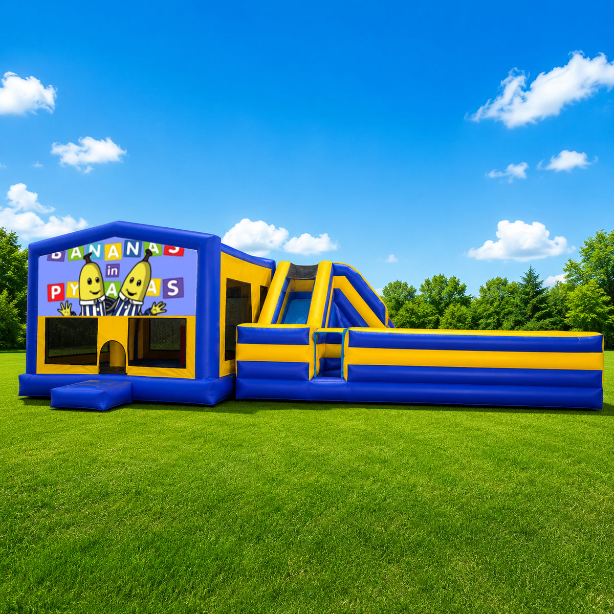 Bananas in Pyjamas Obstacle Mega Combo Jumping Castle