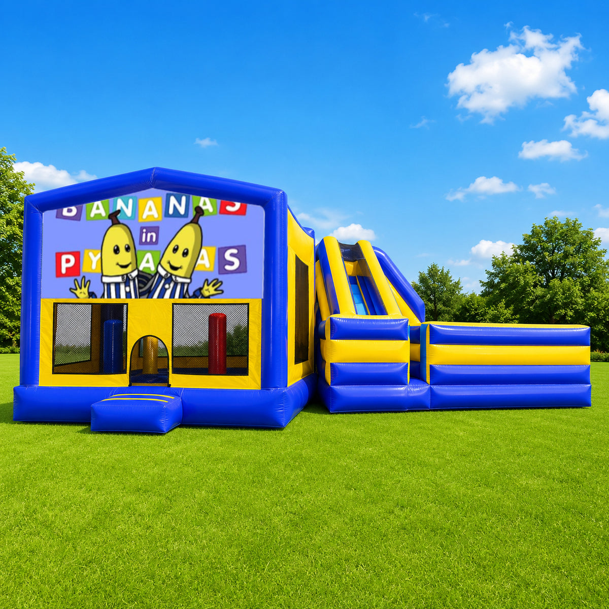 Bananas in Pyjamas Obstacle Mega Combo Jumping Castle