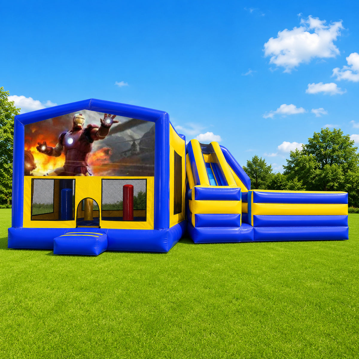 Iron Man Obstacle Mega Combo Jumping Castle