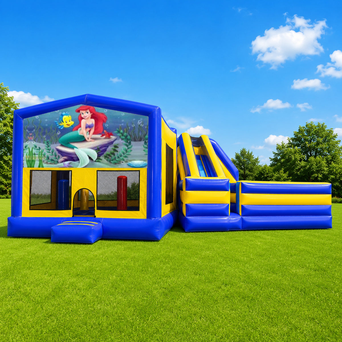 Little Mermaid Obstacle Mega Combo Jumping Castle