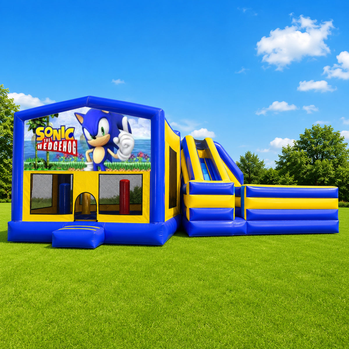 Sonic Obstacle Mega Combo Jumping Castle