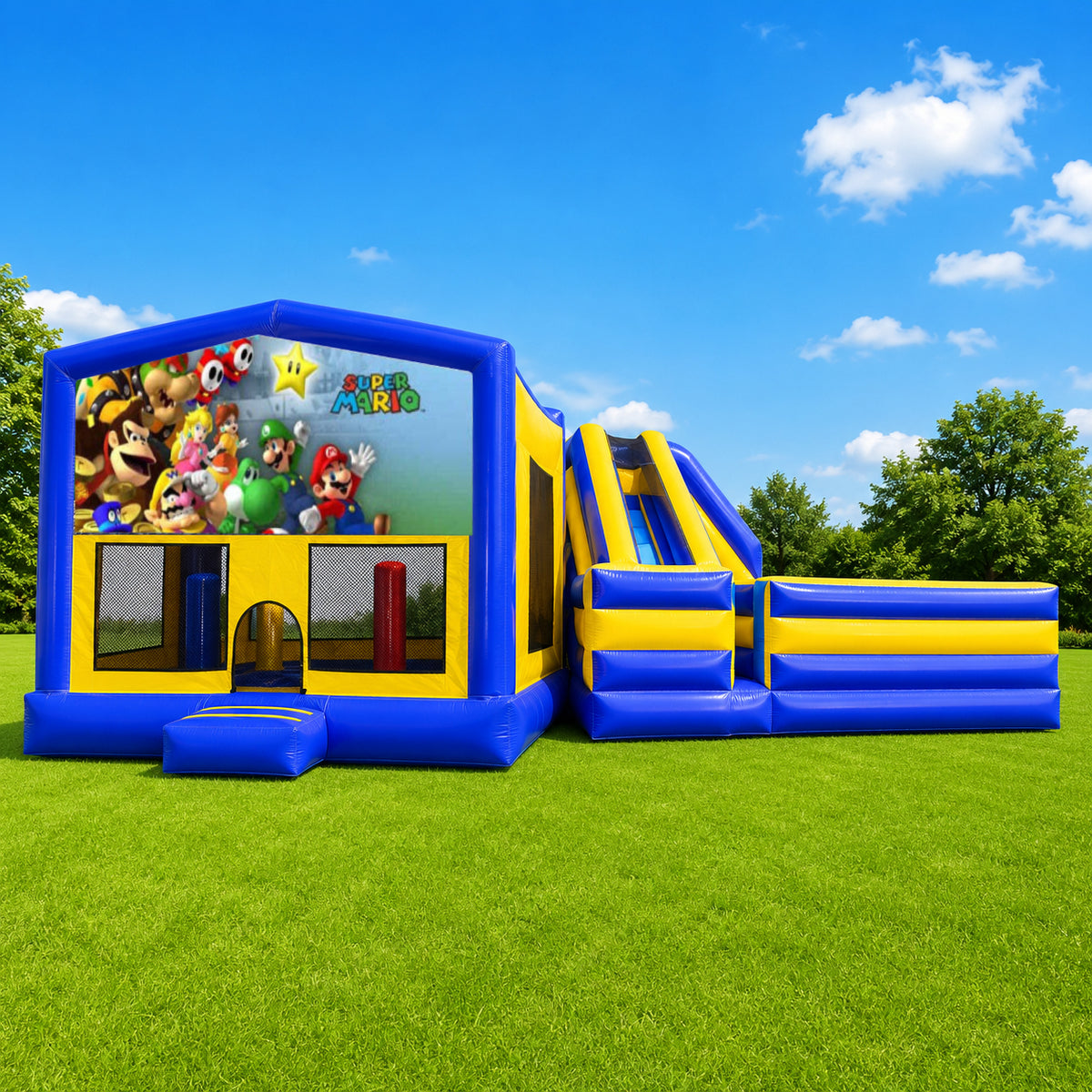 Super Mario Obstacle Mega Combo Jumping Castle