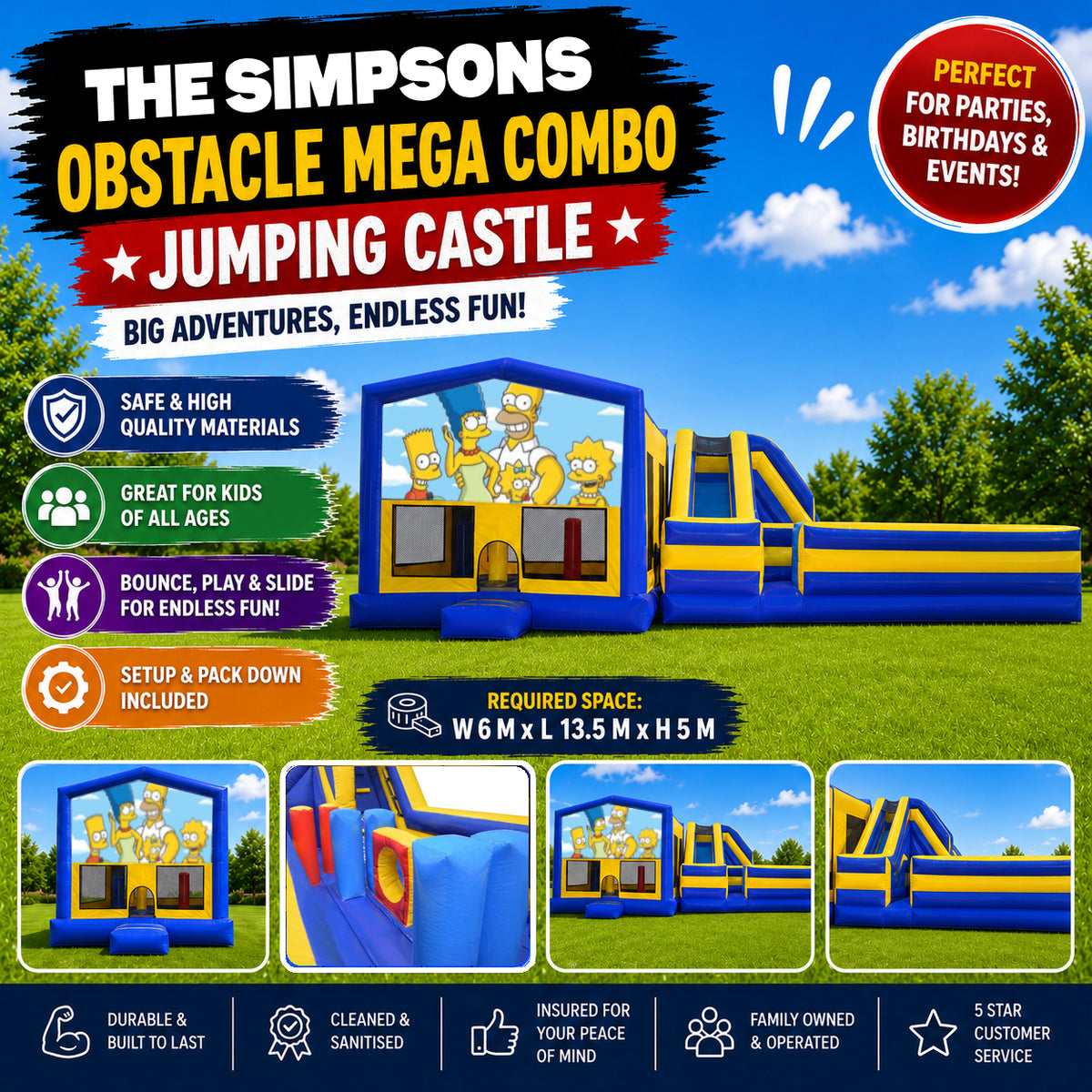The Simpsons Obstacle Mega Combo Jumping Castle