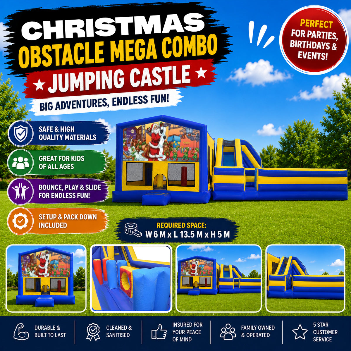 Christmas #1 Obstacle Mega Combo Jumping Castle