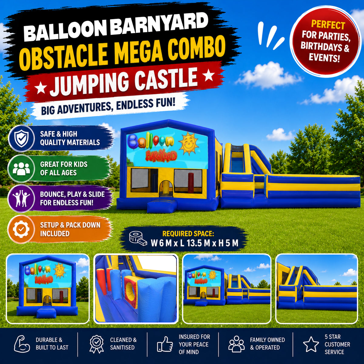 Balloon Barnyard Obstacle Mega Combo Jumping Castle