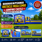 Bananas in Pyjamas Obstacle Mega Combo Jumping Castle