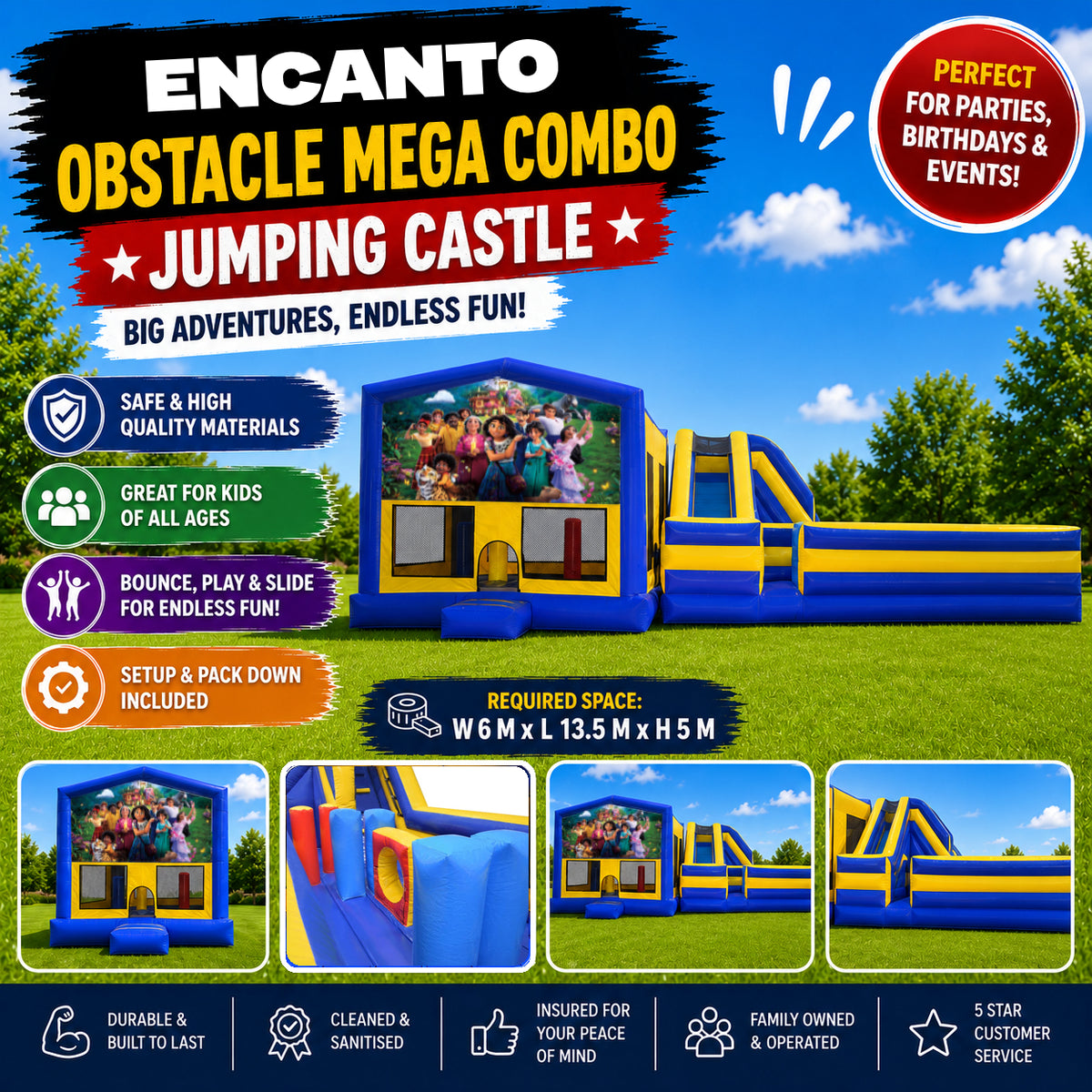 Encanto Obstacle Mega Combo Jumping Castle