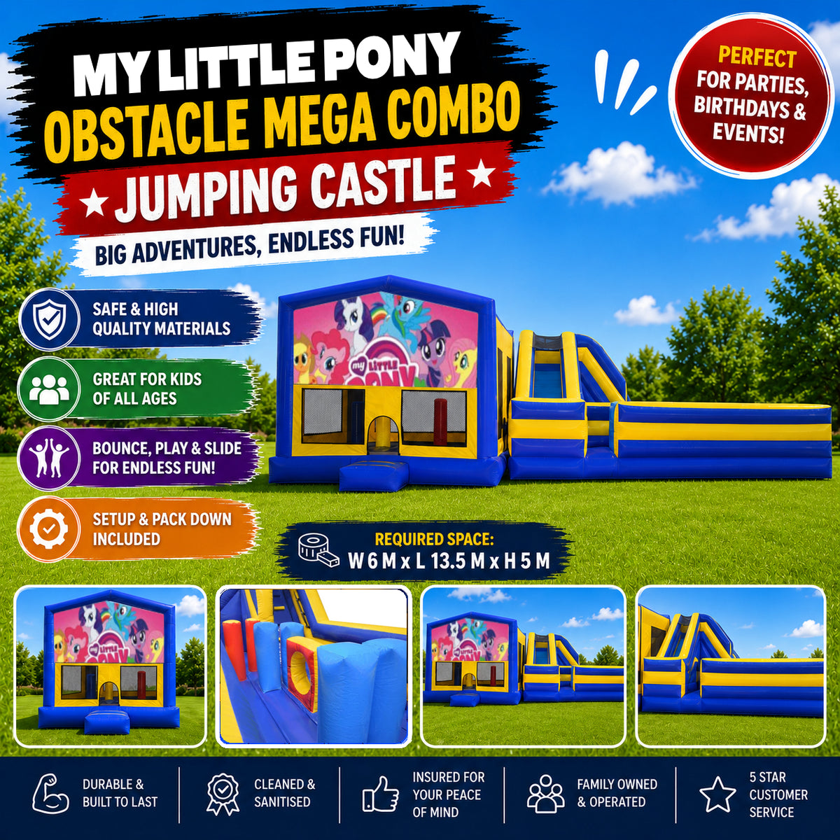 My Little Pony Obstacle Mega Combo Jumping Castle