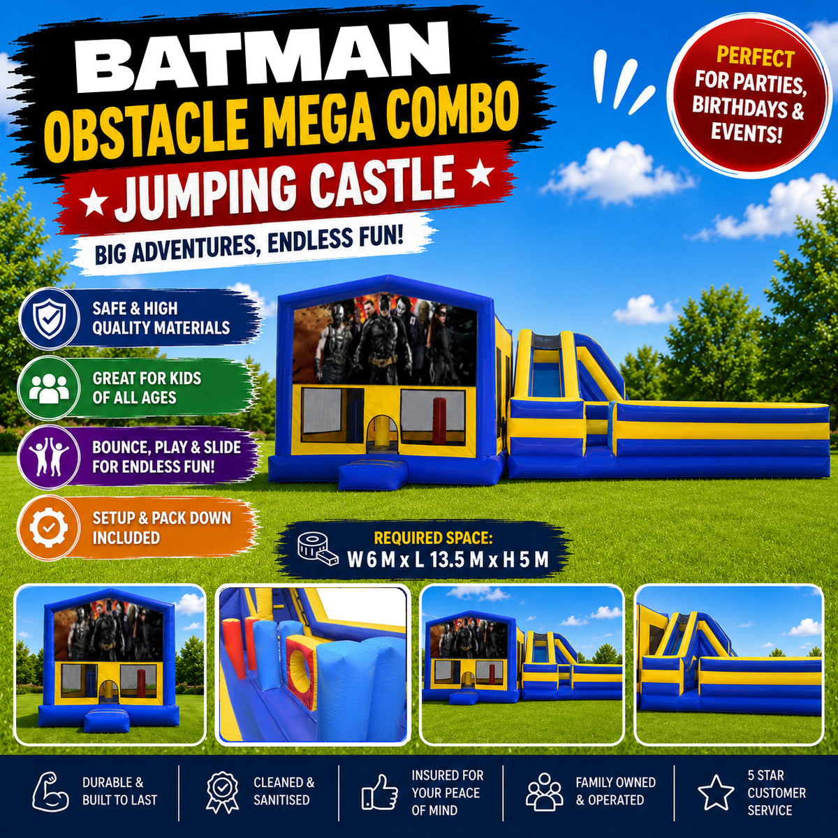 Batman Obstacle Mega Combo Jumping Castle