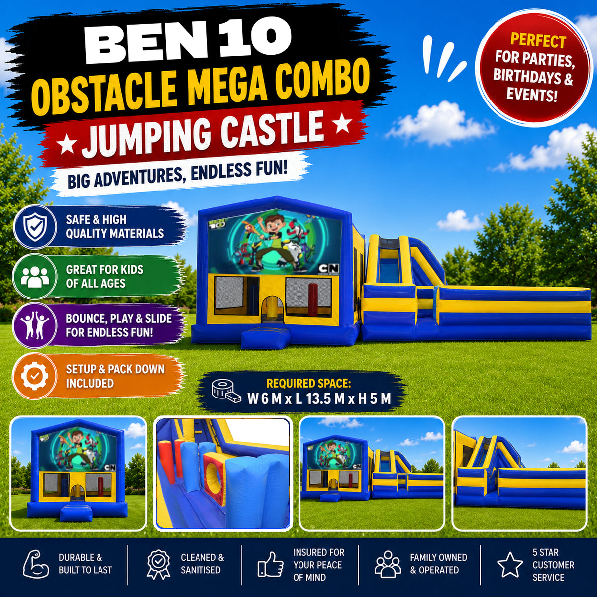 Ben10 Obstacle Mega Combo Jumping Castle