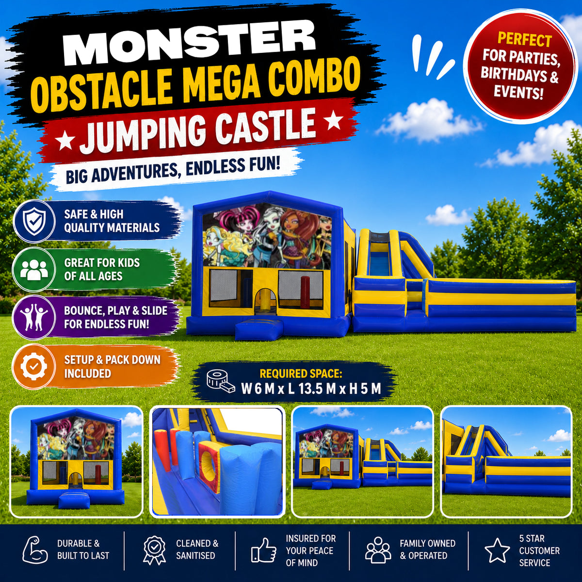 Monster High Obstacle Mega Combo Jumping Castle