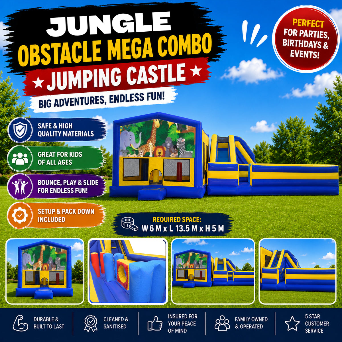 Jungle Obstacle Mega Combo Jumping Castle