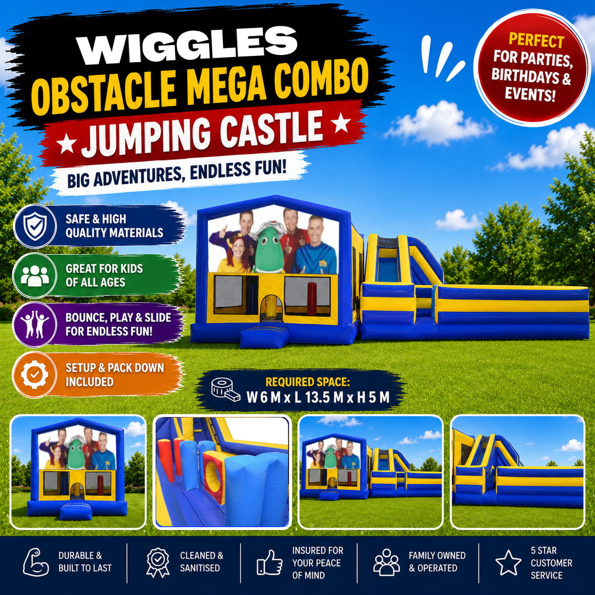Wiggles Obstacle Mega Combo Jumping Castle