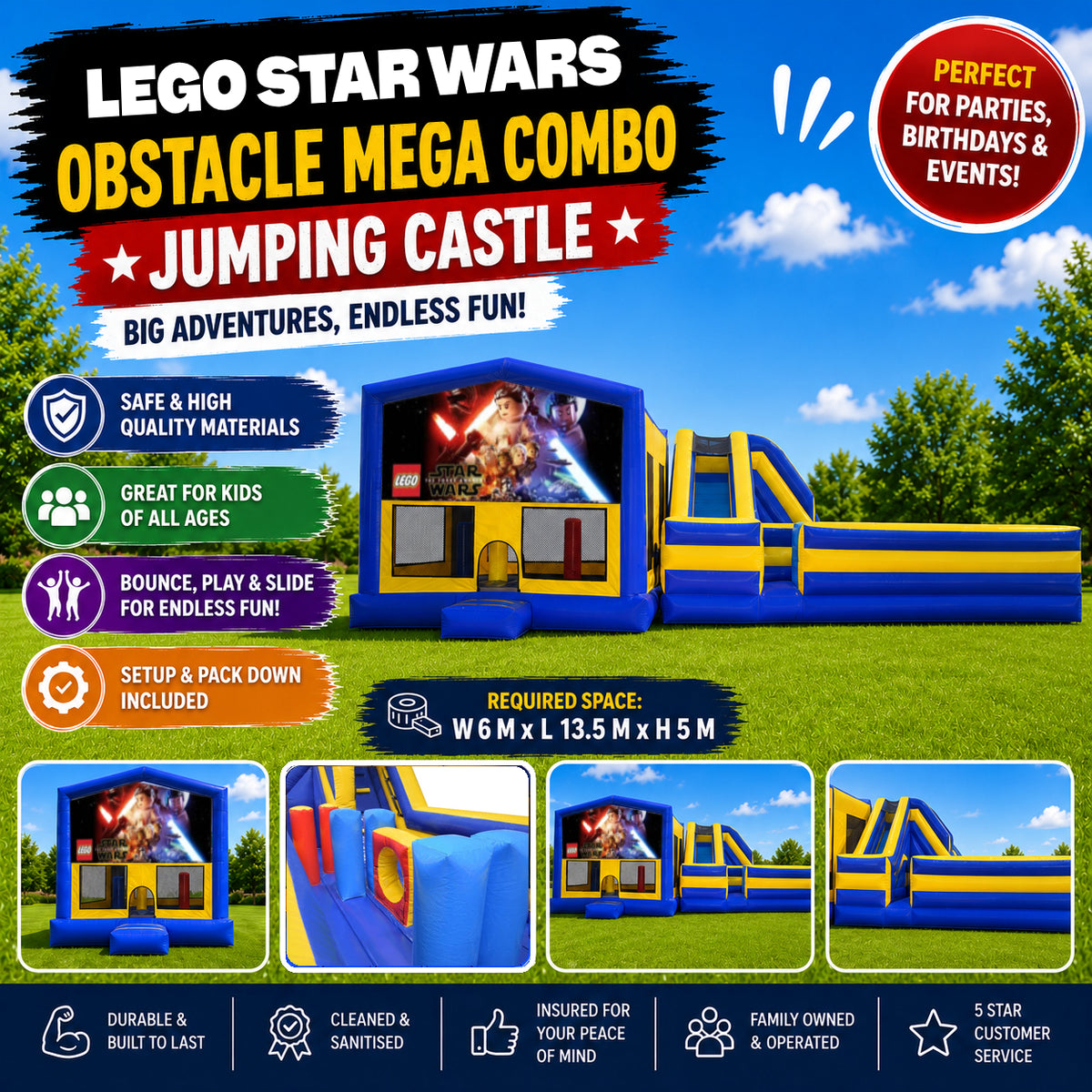 Lego Star Wars Obstacle Mega Combo Jumping Castle