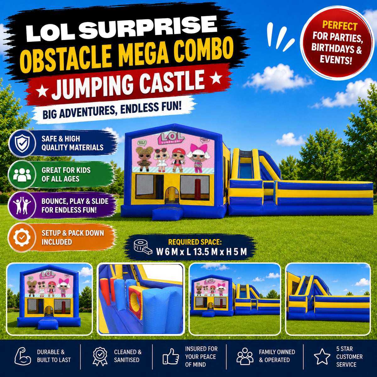 LOL Surprise Obstacle Mega Combo Jumping Castle