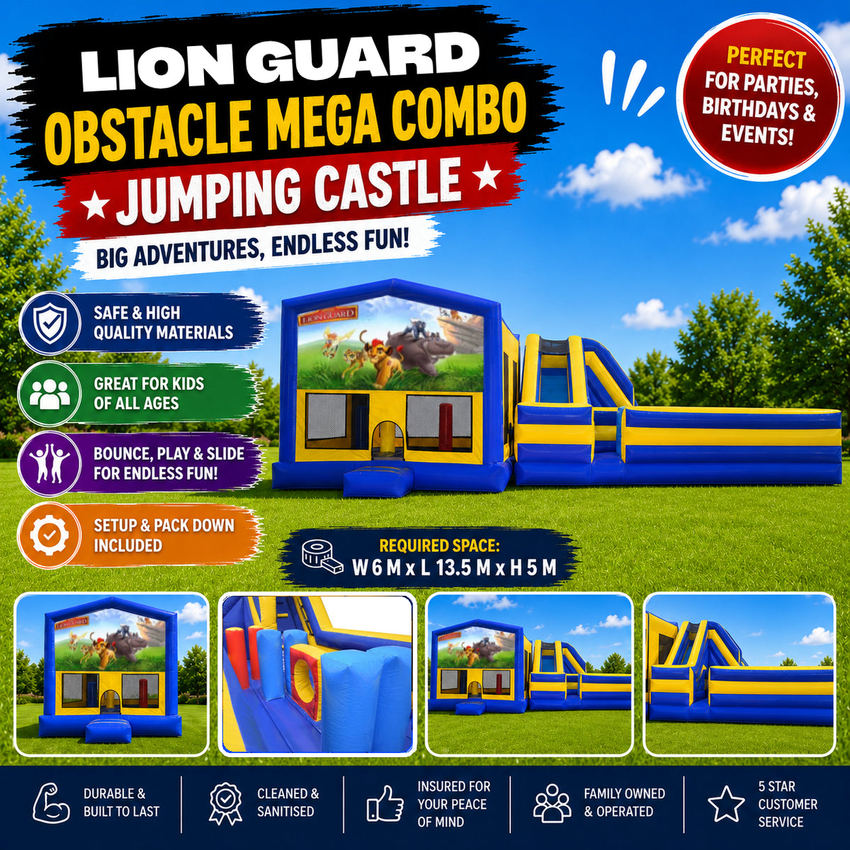 Lion Guard Obstacle Mega Combo Jumping Castle