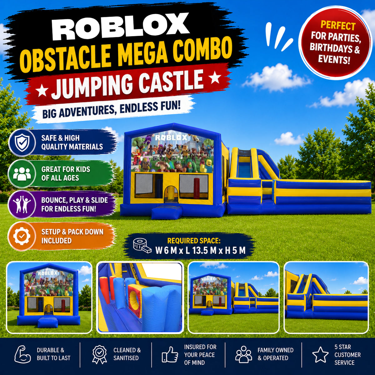 Roblox Obstacle Mega Combo Jumping Castle