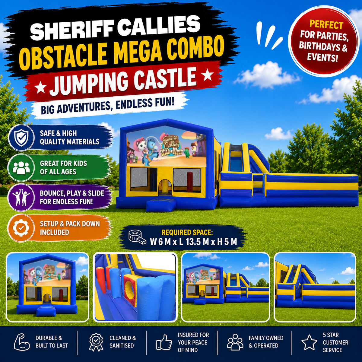 Sheriff Callies Obstacle Mega Combo Jumping Castle