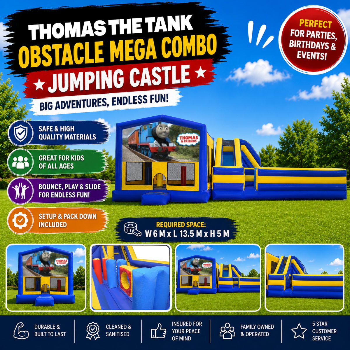 Thomas the Tank Obstacle Mega Combo Jumping Castle