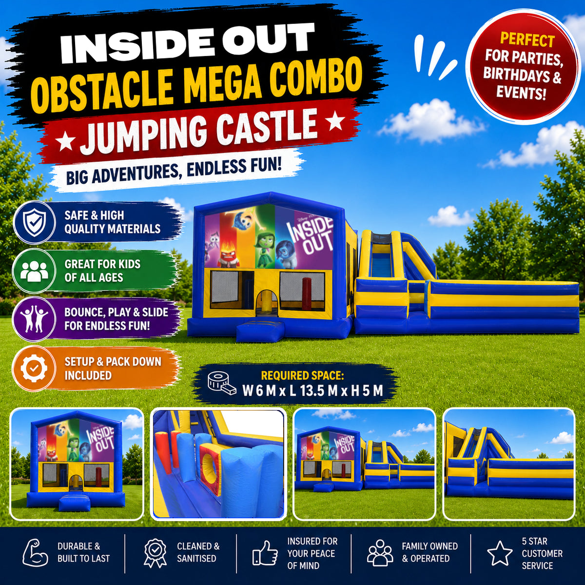 Inside Out Obstacle Mega Combo Jumping Castle