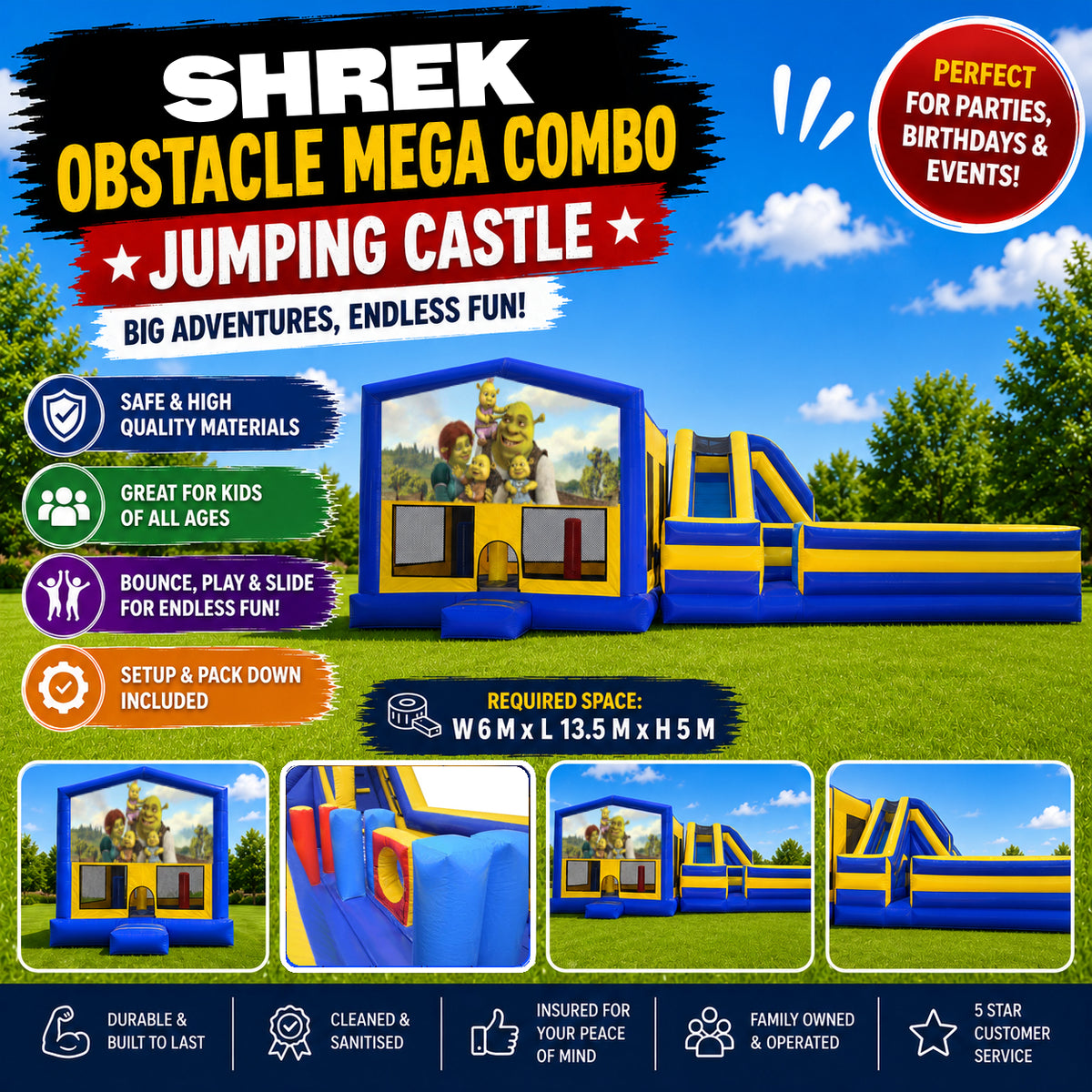 Shrek Obstacle Mega Combo Jumping Castle