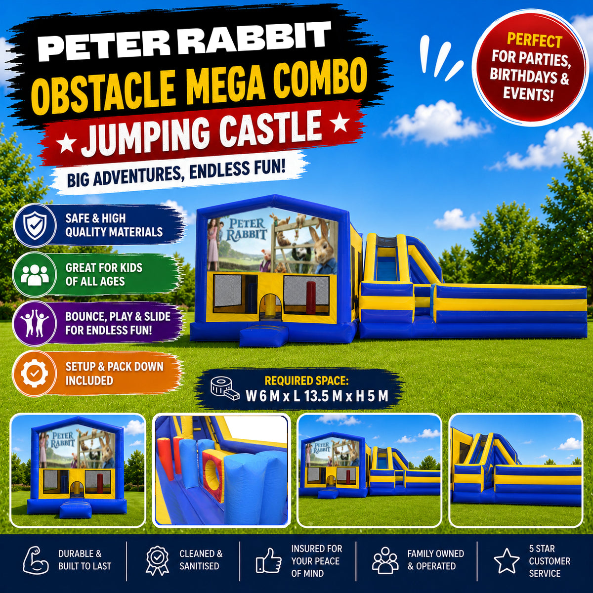 Peter Rabbit Obstacle Mega Combo Jumping Castle