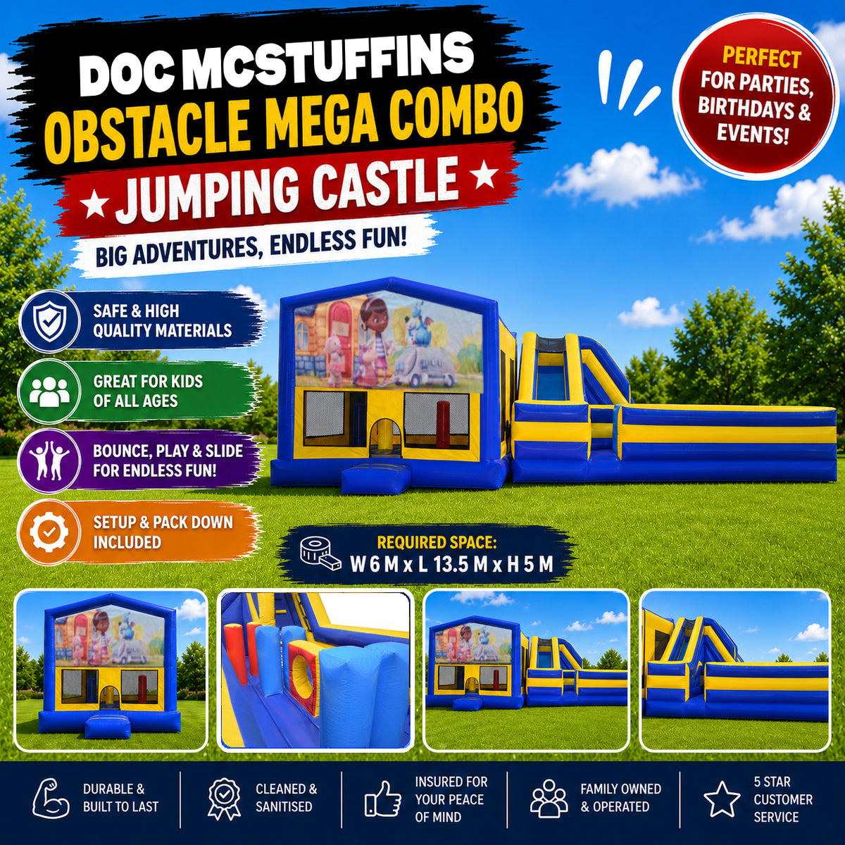 Doc Mcstuffins Obstacle Mega Combo Jumping Castle