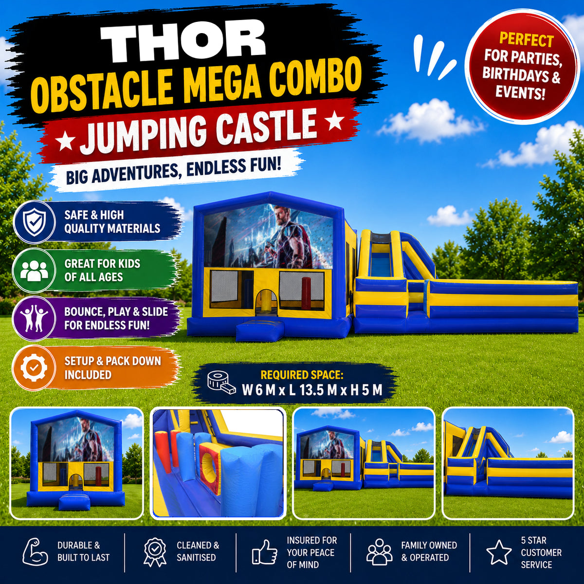 Thor Obstacle Mega Combo Jumping Castle