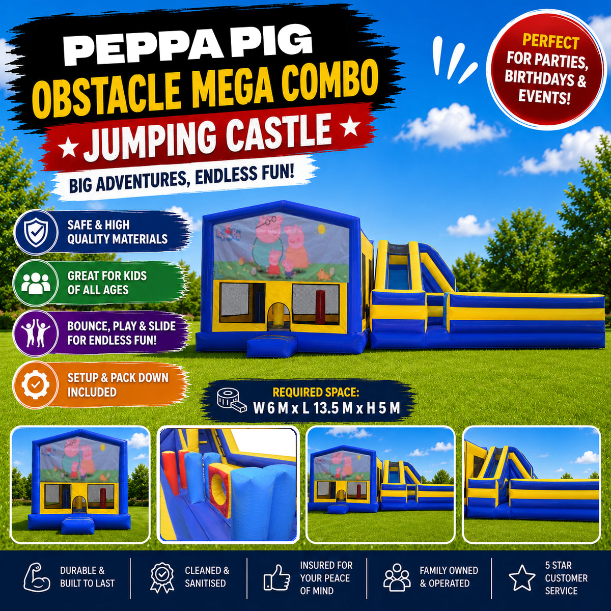 Peppa Pig Obstacle Mega Combo Jumping Castle
