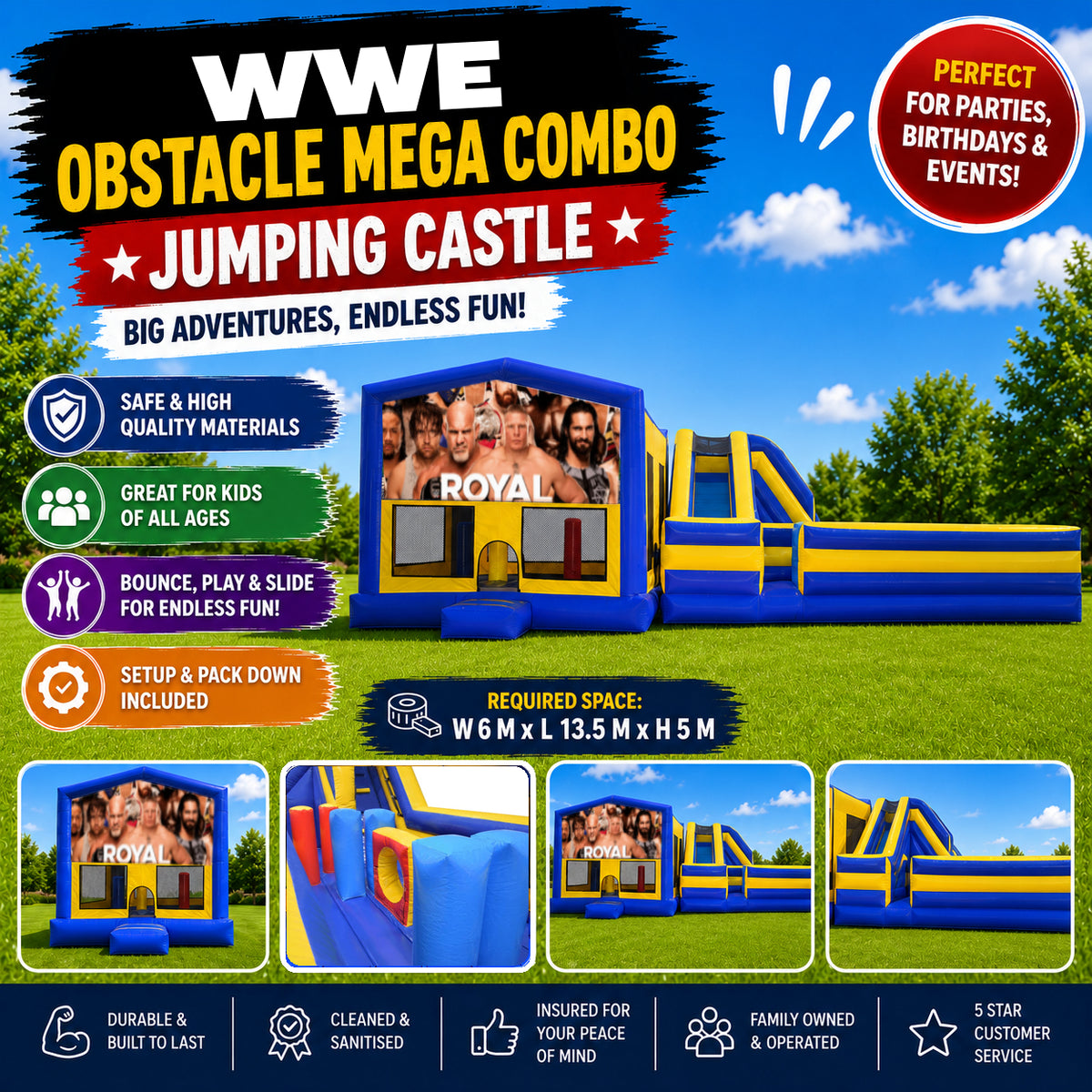 WWE Obstacle Mega Combo Jumping Castle