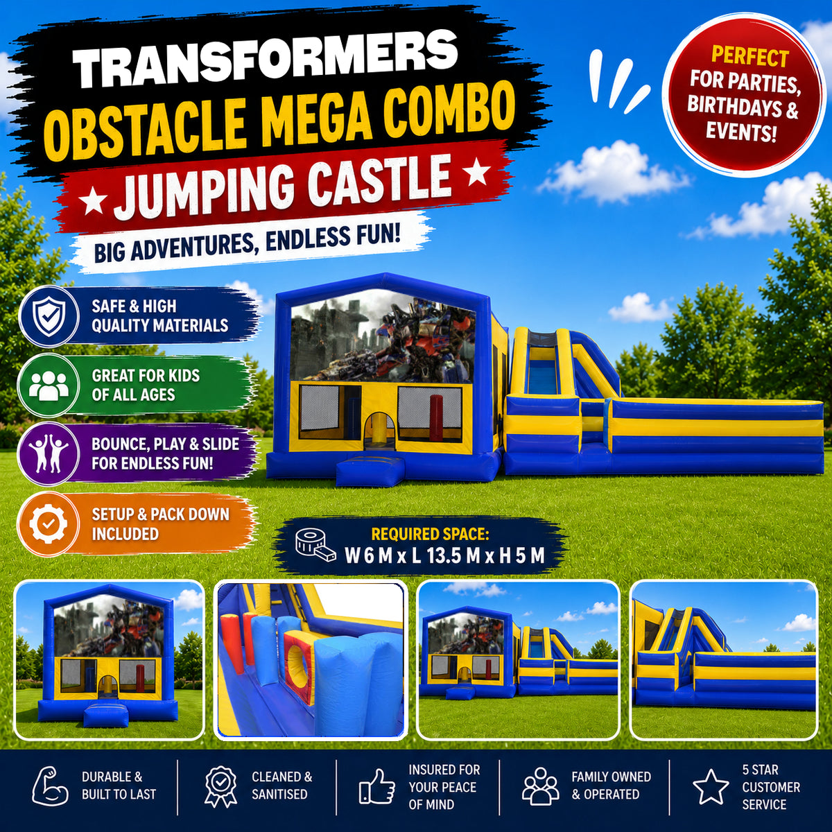 Transformers Obstacle Mega Combo Jumping Castle