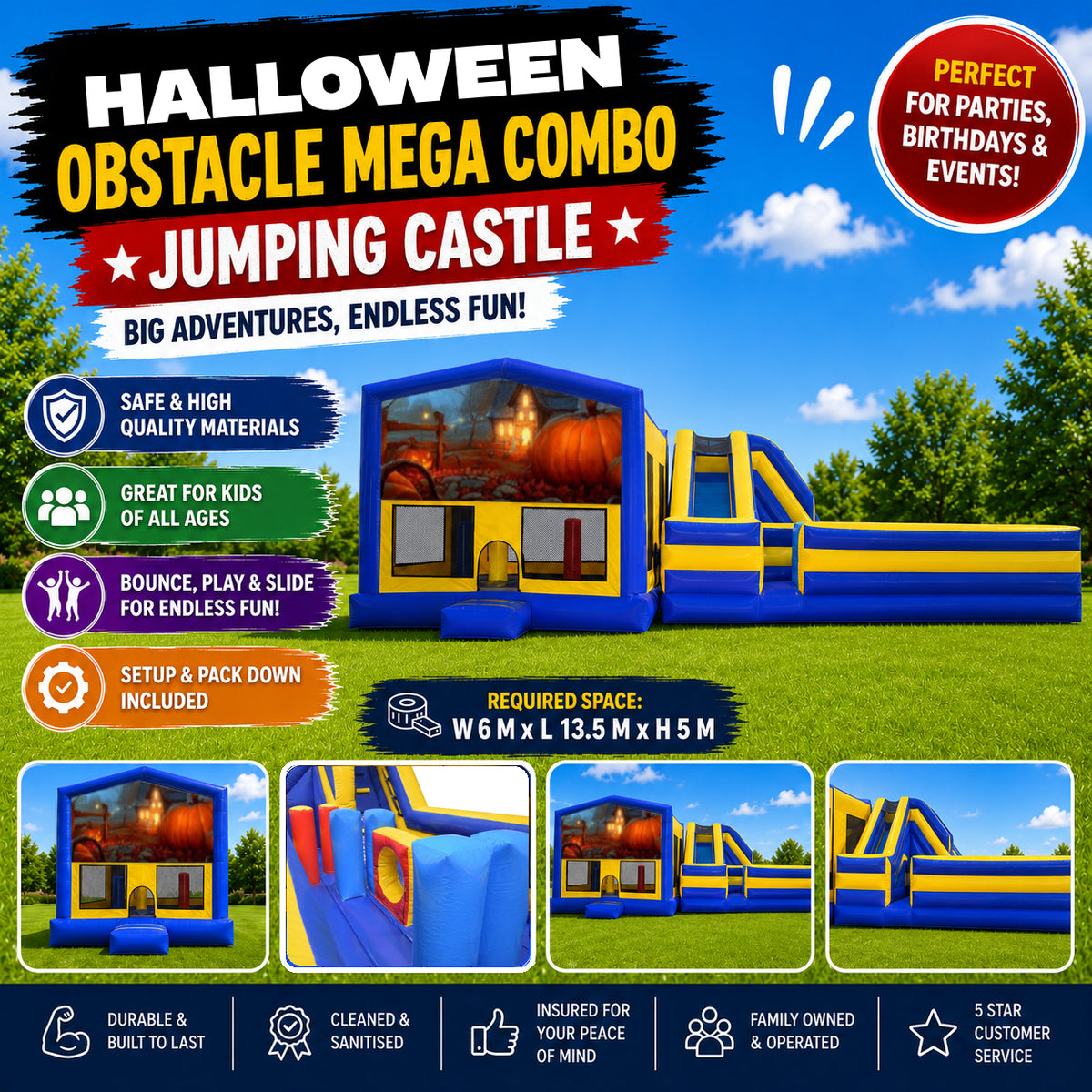 Halloween Obstacle Mega Combo Jumping Castle